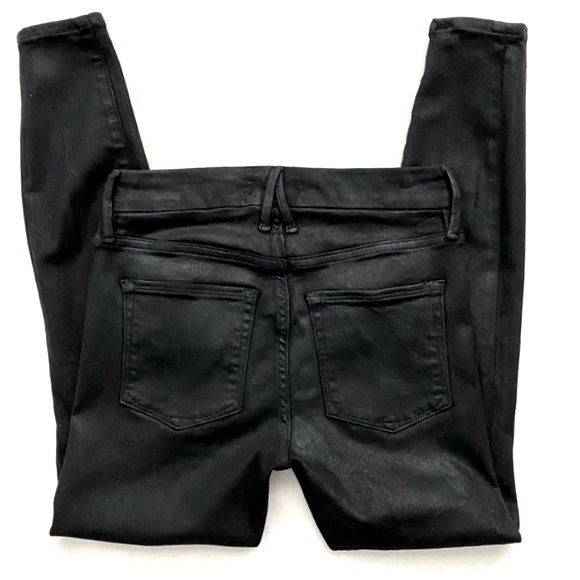 Good American High Rise Leather Like Coated Jeans - Picture 6 of 10